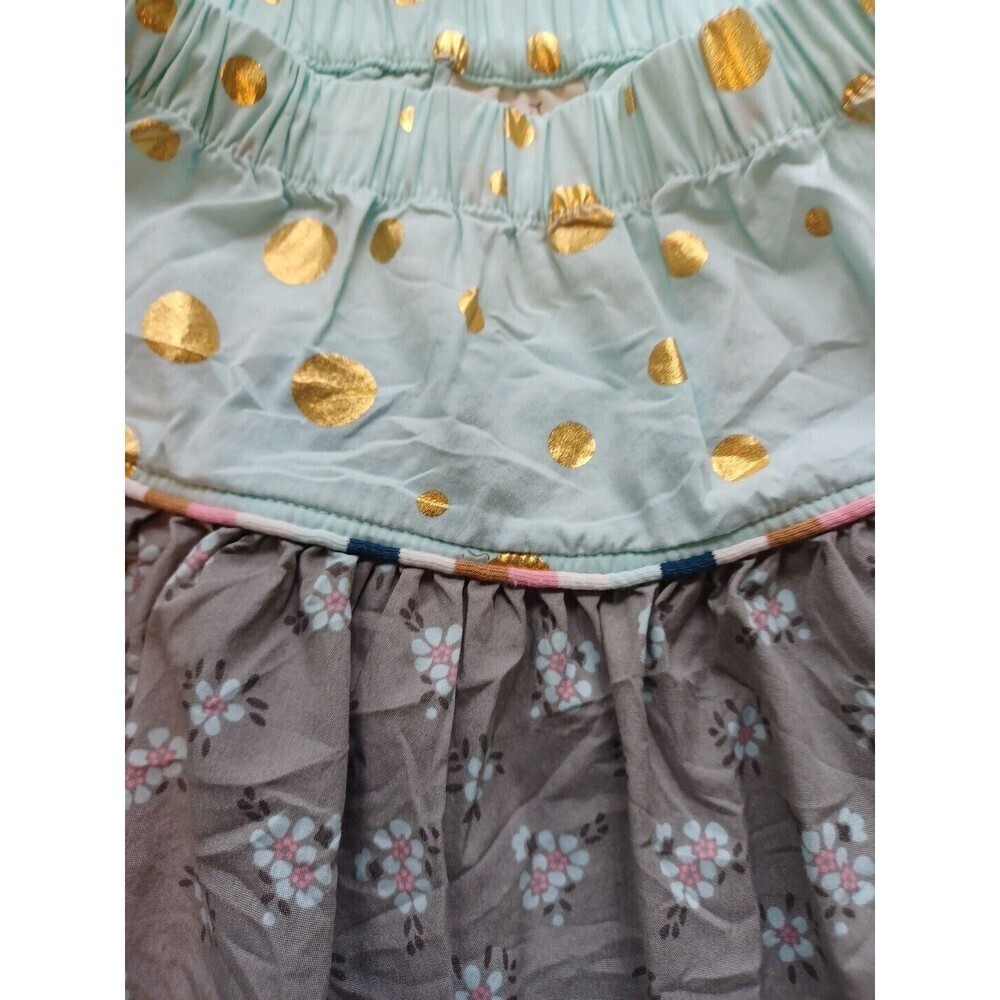 Matilda Jane girls pull-on skirt 6 polka dot floral tiers pockets mixed fabric - Picture 3 of 7